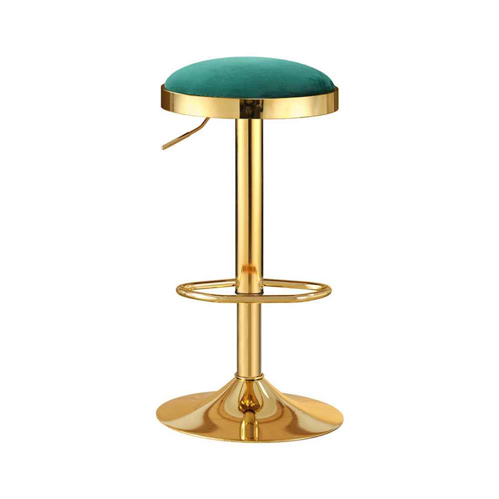 2x Artiss Bar Stools Kitchen Dining Chairs Velvet Padded Stool Green