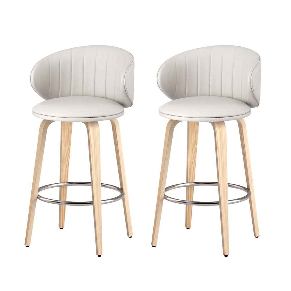 Contoured Leather Bar Stools
