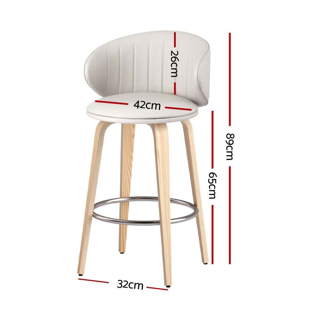 Contoured Leather Bar Stools