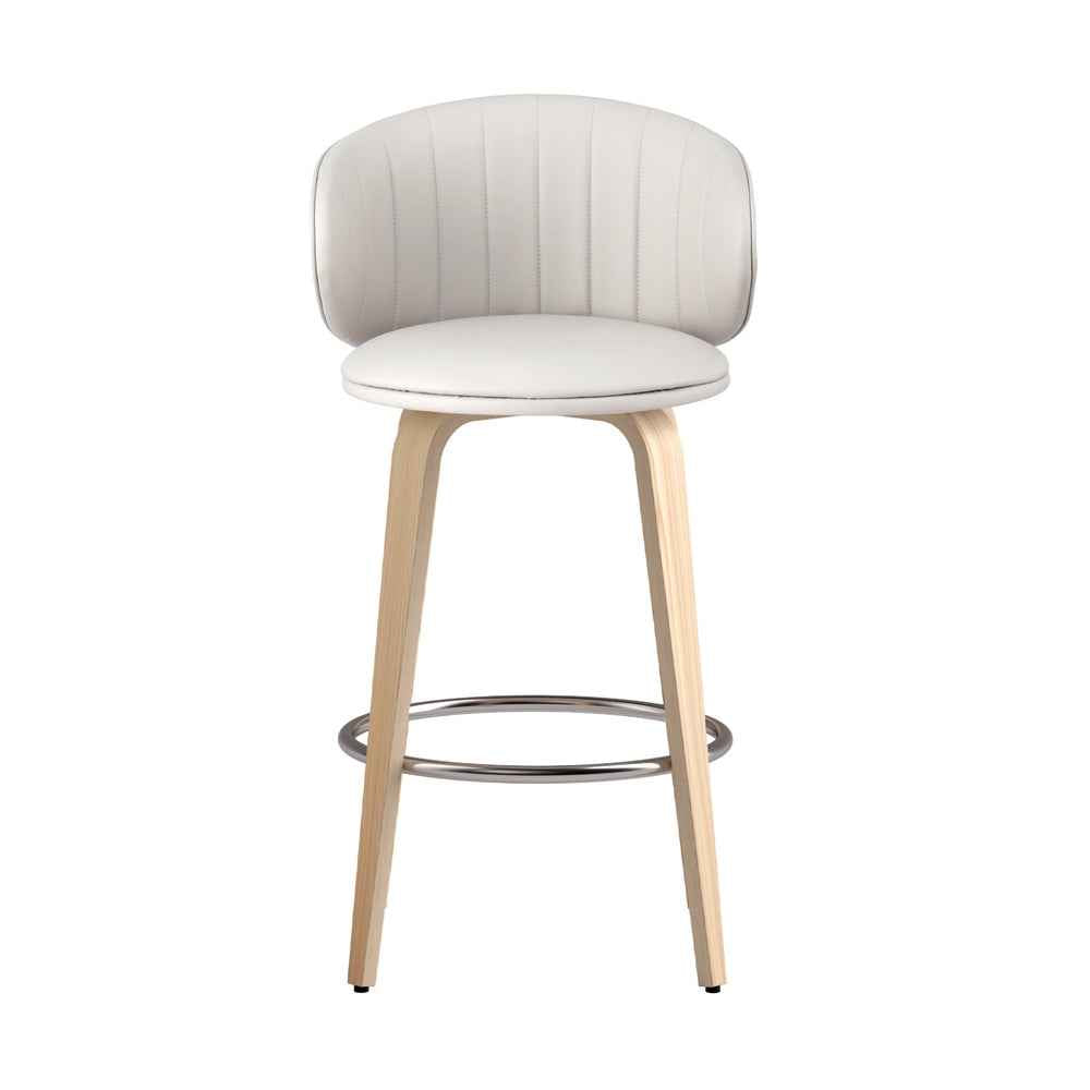 Contoured Leather Bar Stools
