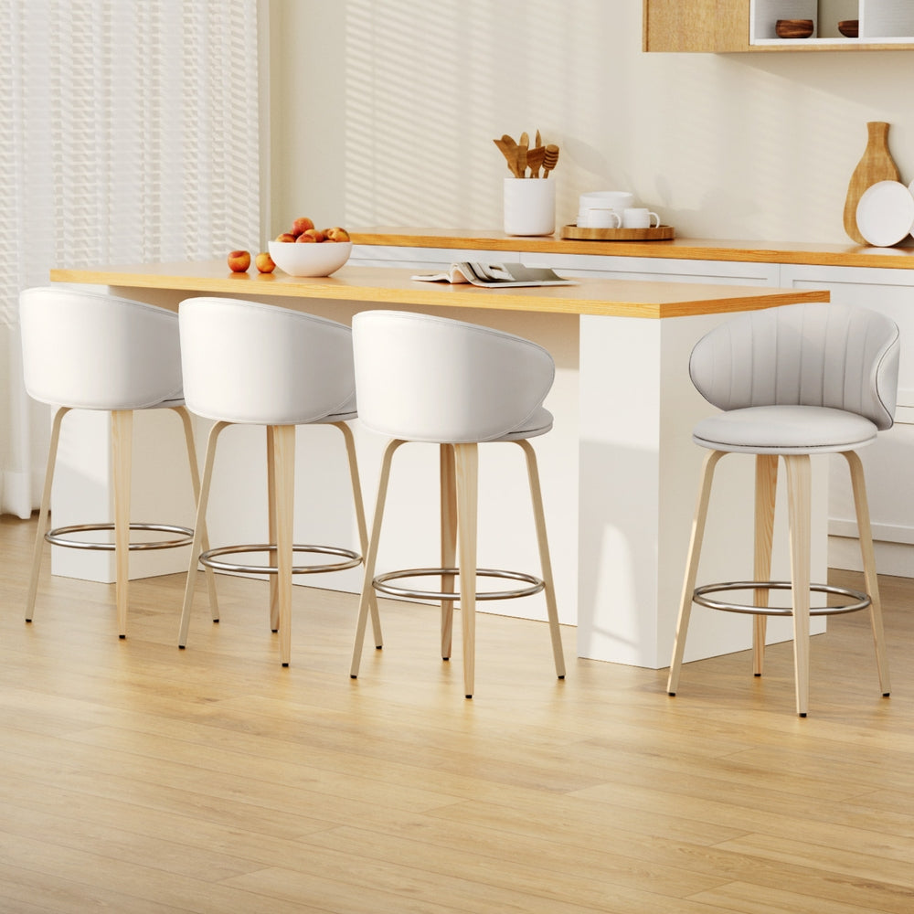Luna Bar Stools - Beige (set of 4)
