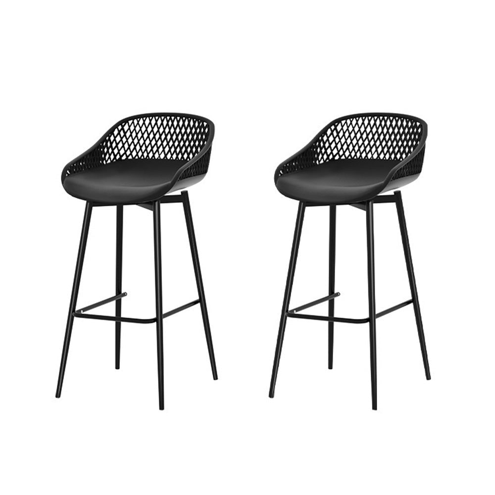Terrace Sol Outdoor Bar Stools x 2 - Black