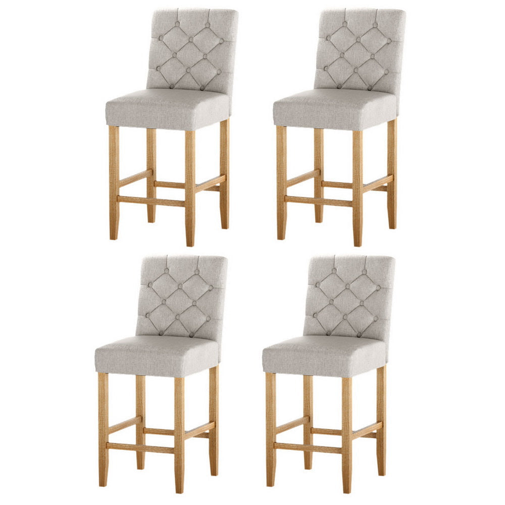 Estelle Bar Stools - Linen x 4